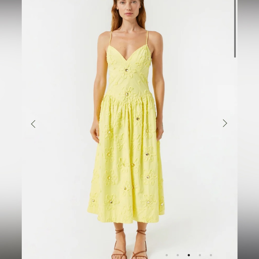 NWT Rhode Sophie dress in sunbeam yellow